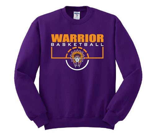 Warrior Basketball Purple Crewneck Sweatshirt